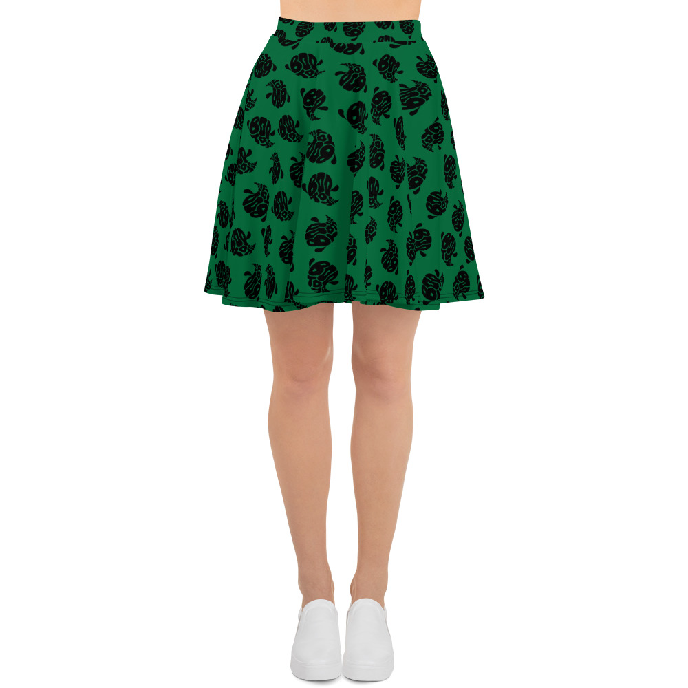 Download Boo To You Skater Skirt | Black On Green - Tokyo To Anaheim